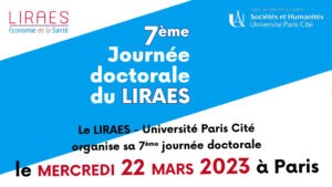 7ème journée doctorale du LIRAES @ Site Odéon de l'Université Paris Cité