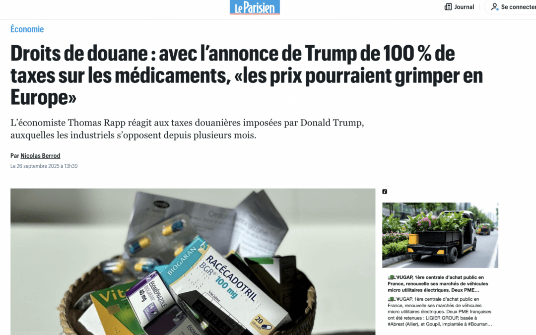 Interview de Thomas Rapp dans Le Parisien (26sept2025)