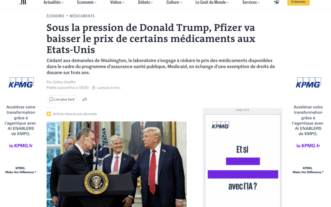 Interview de Thomas Rapp dans le Monde (01oct2025)