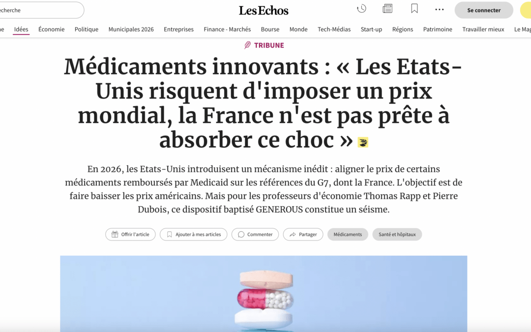 Interview de Thomas Rapp dans Les Echos (20janvier2026)